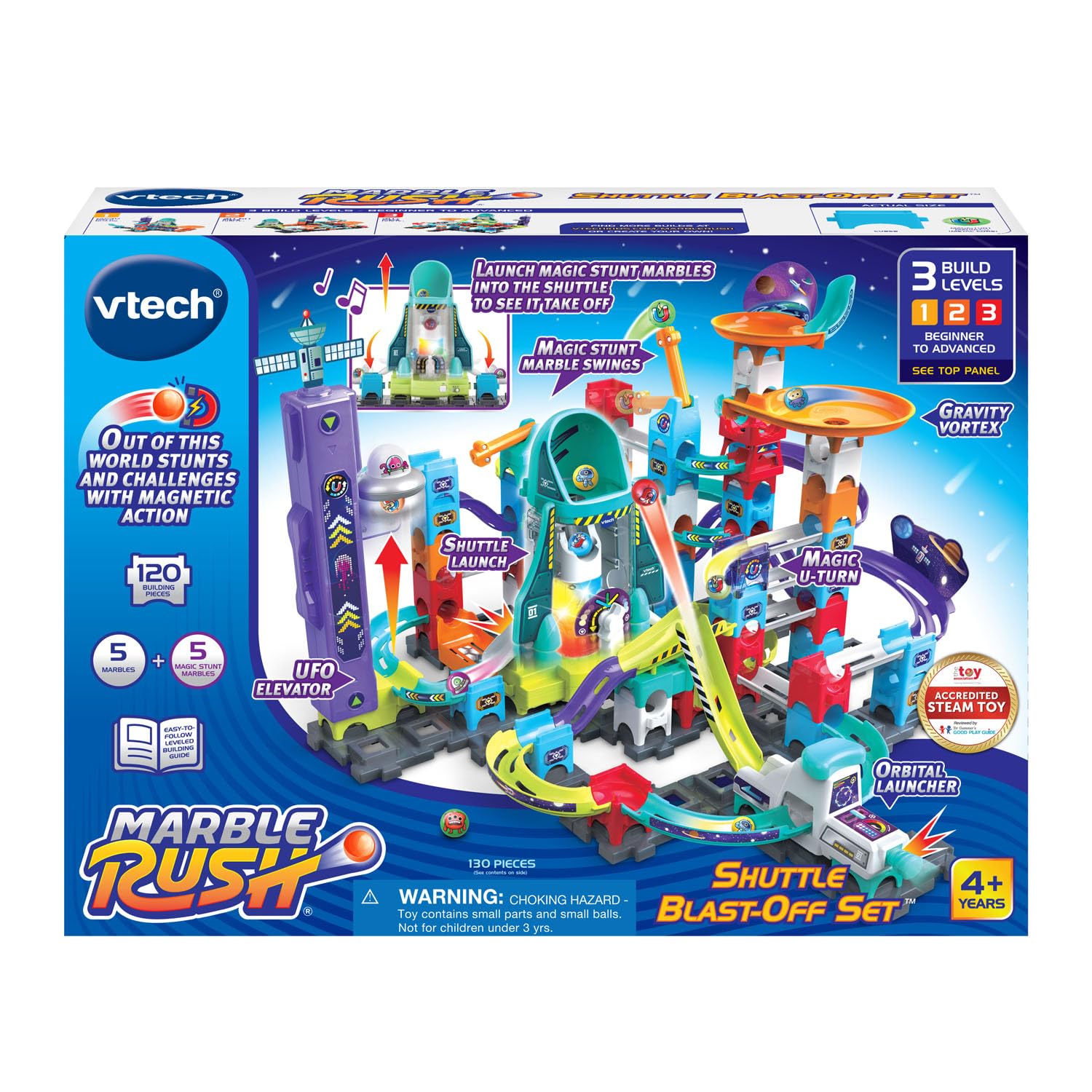 Foto 8 pulgar | Set Toy Vtech Marble Rush Shuttle Blast-off Con 130 Piezas - Venta Internacional.