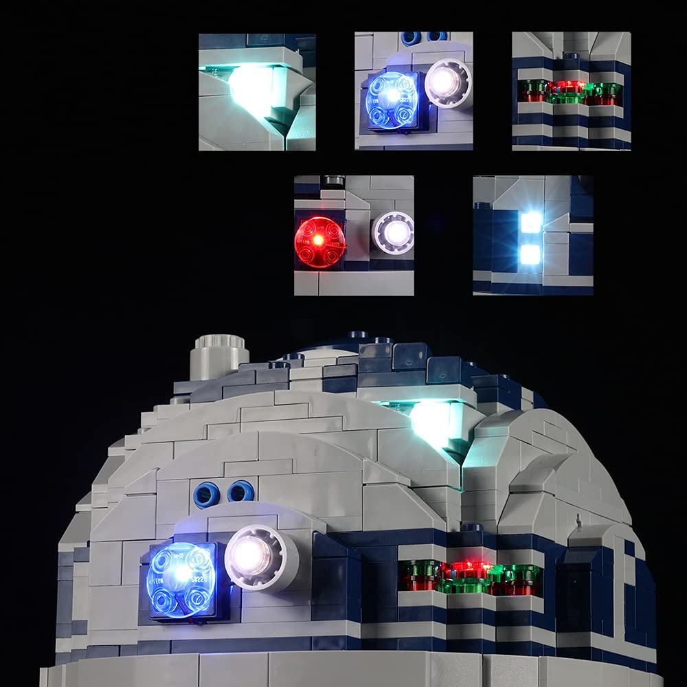 Foto 5 pulgar | Kit De Iluminación Kyglaring Para Star Wars Lego R2-d2 75308 - Venta Internacional.