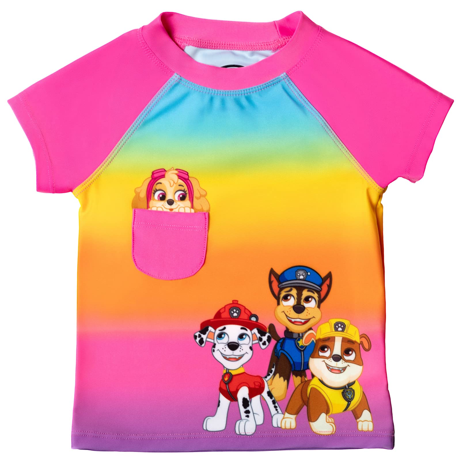 Foto 3 pulgar | Conjunto De Traje De Baño Paw Patrol Para Niñas Pequeñas, Rash Guard 3t Rainbow - Venta Internacional.
