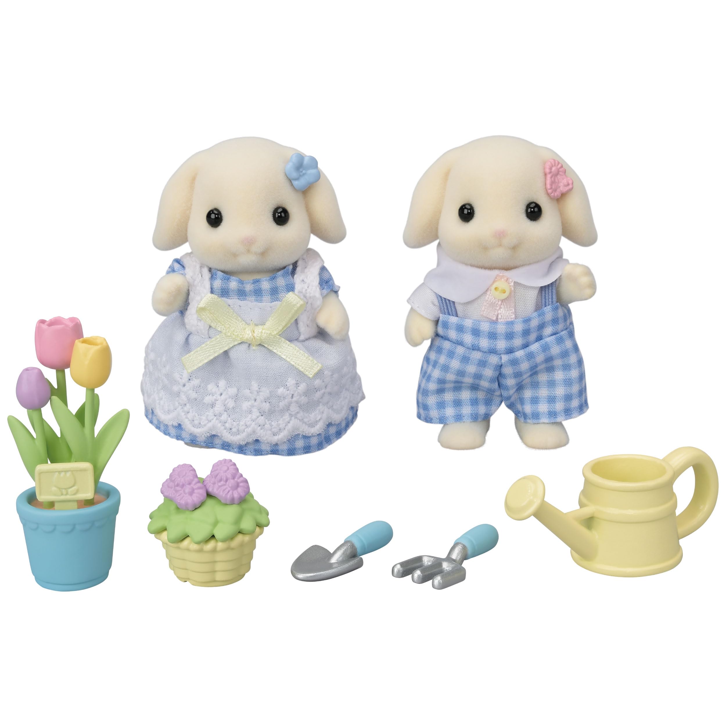 Set De Jardinería Calico Critters Blossom Con Flora Rabbit Siblings - Venta Internacional.