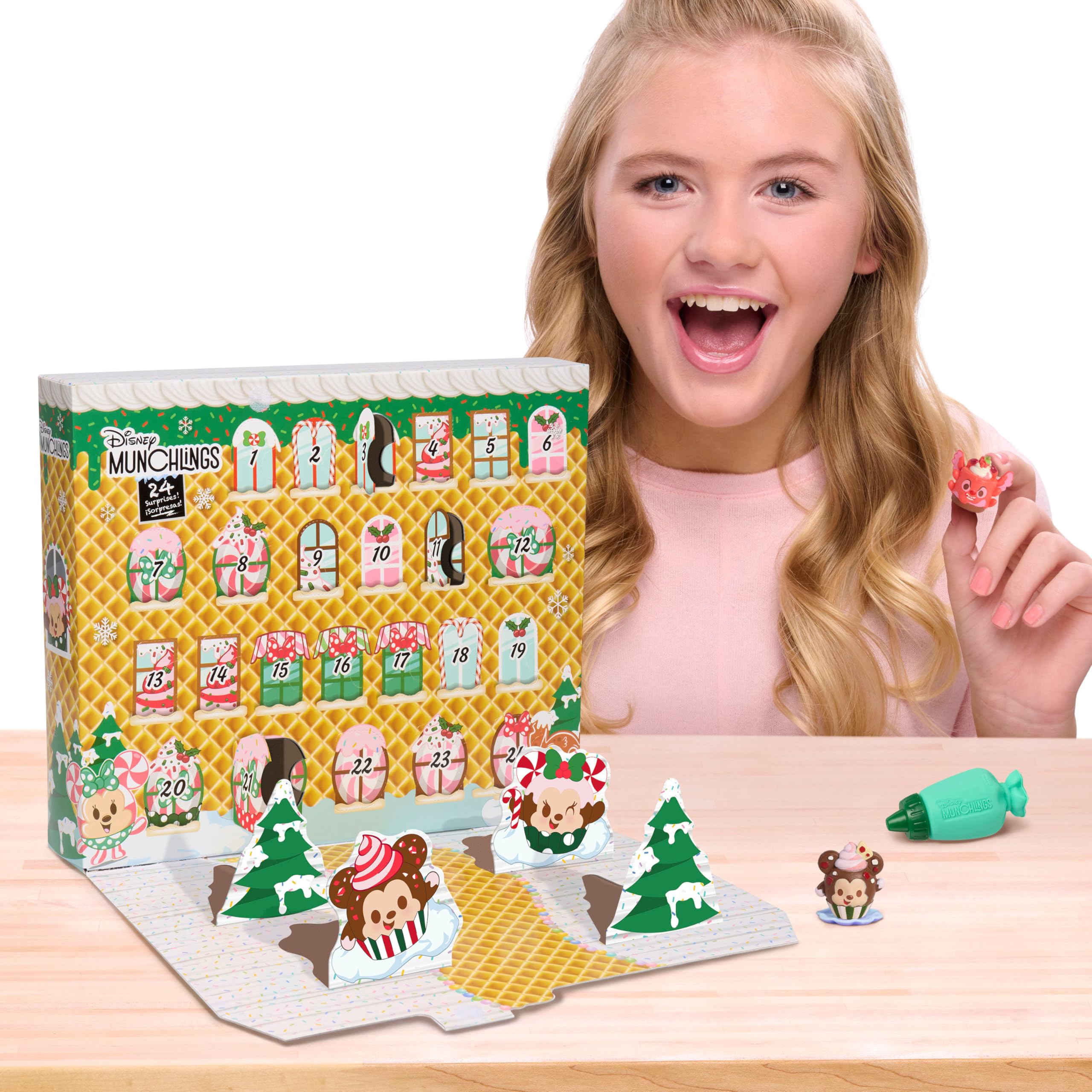 Foto 3 | Calendario De Adviento Just Play Disney Munchlings Con 31 Figuras Para Más De 3 - Venta Internacional.