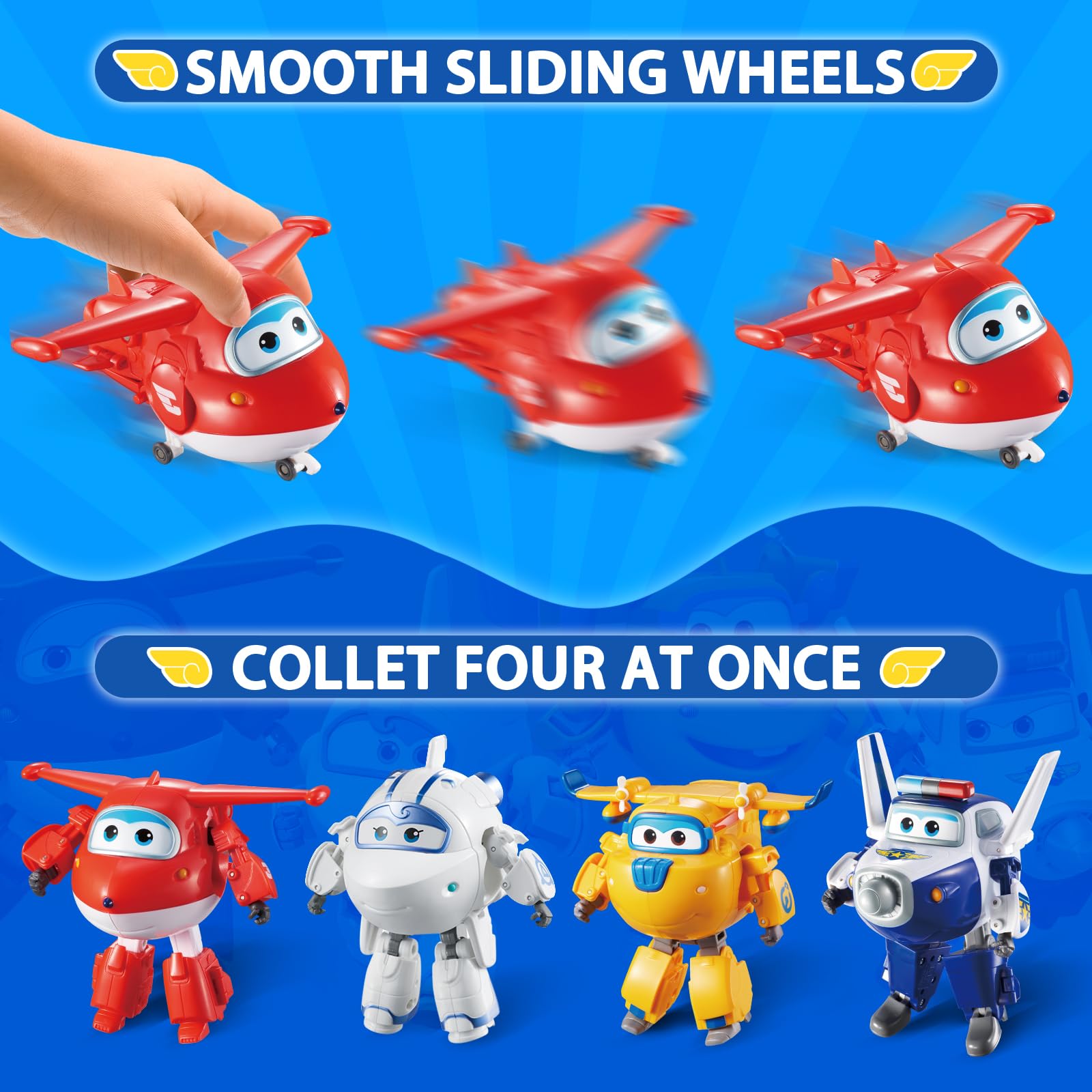 Foto 7 pulgar | Figura De Acción Super Wings 5 Transformers Toys, Paquete De 4 Unidades, Tobot - Venta Internacional.