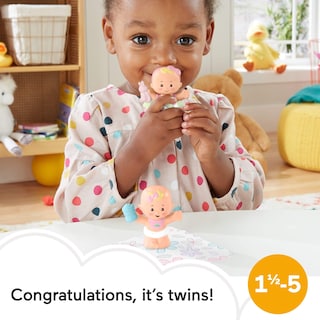 Foto 2 | Set De Figuras Fisher-price Little People Snuggle Twins Con Manta - Venta Internacional.