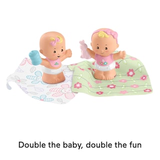 Foto 4 | Set De Figuras Fisher-price Little People Snuggle Twins Con Manta - Venta Internacional.