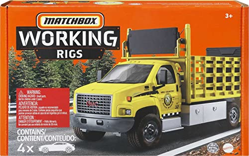 Foto 6 | Paquete Múltiple De Plataformas De Trabajo Matchbox, 4 Camio - Venta Internacional.