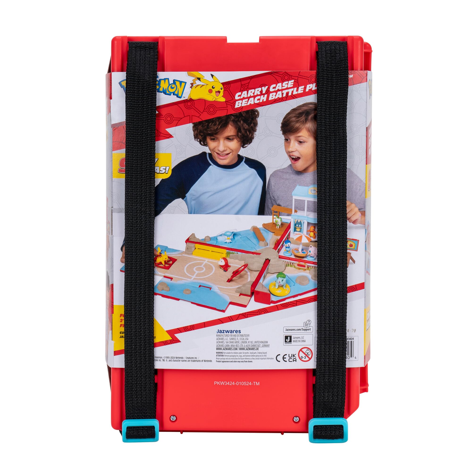 Foto 4 | Set De Juego Carry Case Beach Battle Pokémon Con Pikachu Jazwares - Venta Internacional.