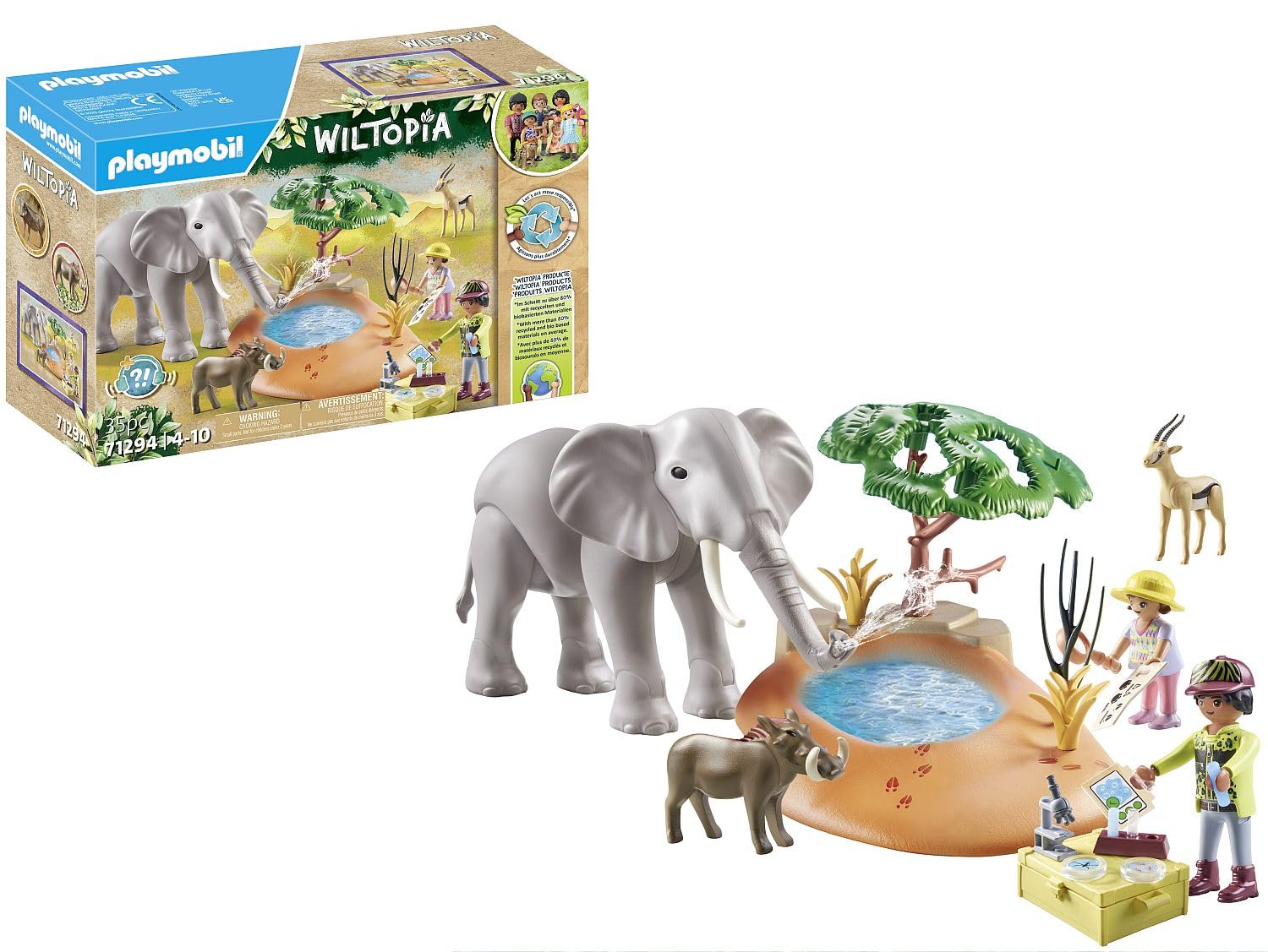 Foto 2 pulgar | Elefante De Juguete De Playmobil En El Pozo De Agua Con Lancha - Venta Internacional.