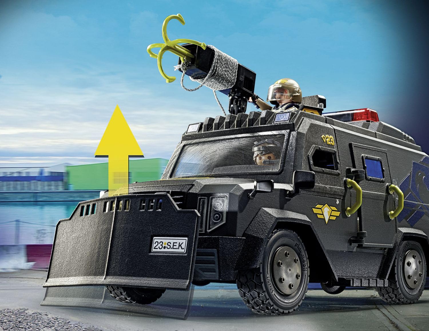 Foto 4 | Unidad Táctica Toy Playmobil, Vehículo Todo Terreno Con Camión Blindado - Venta Internacional.
