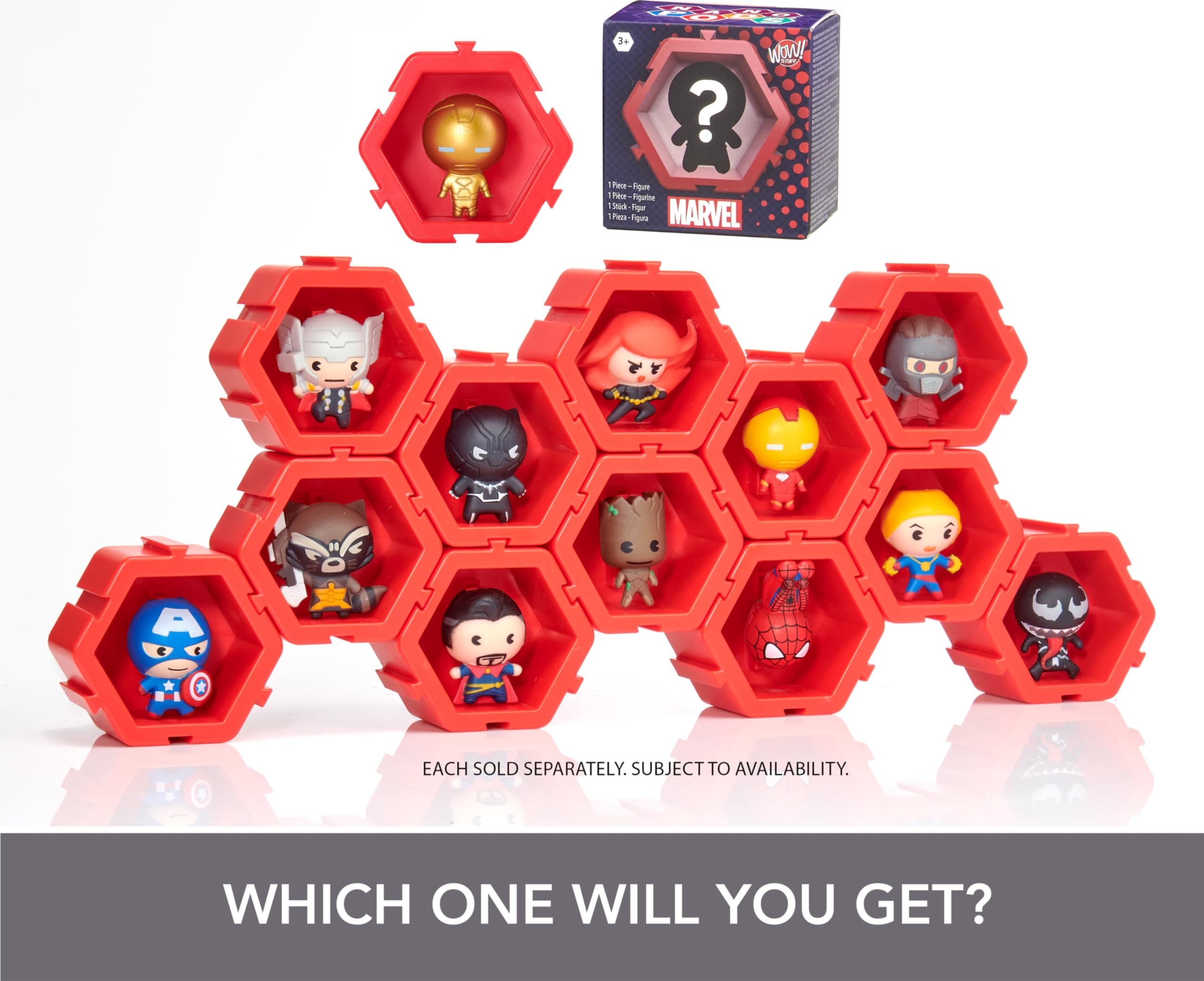 Foto 4 pulgar | Figuras Marvel Conectables Mattel Nano Pods De Juguete Coleccionables - Venta Internacional.