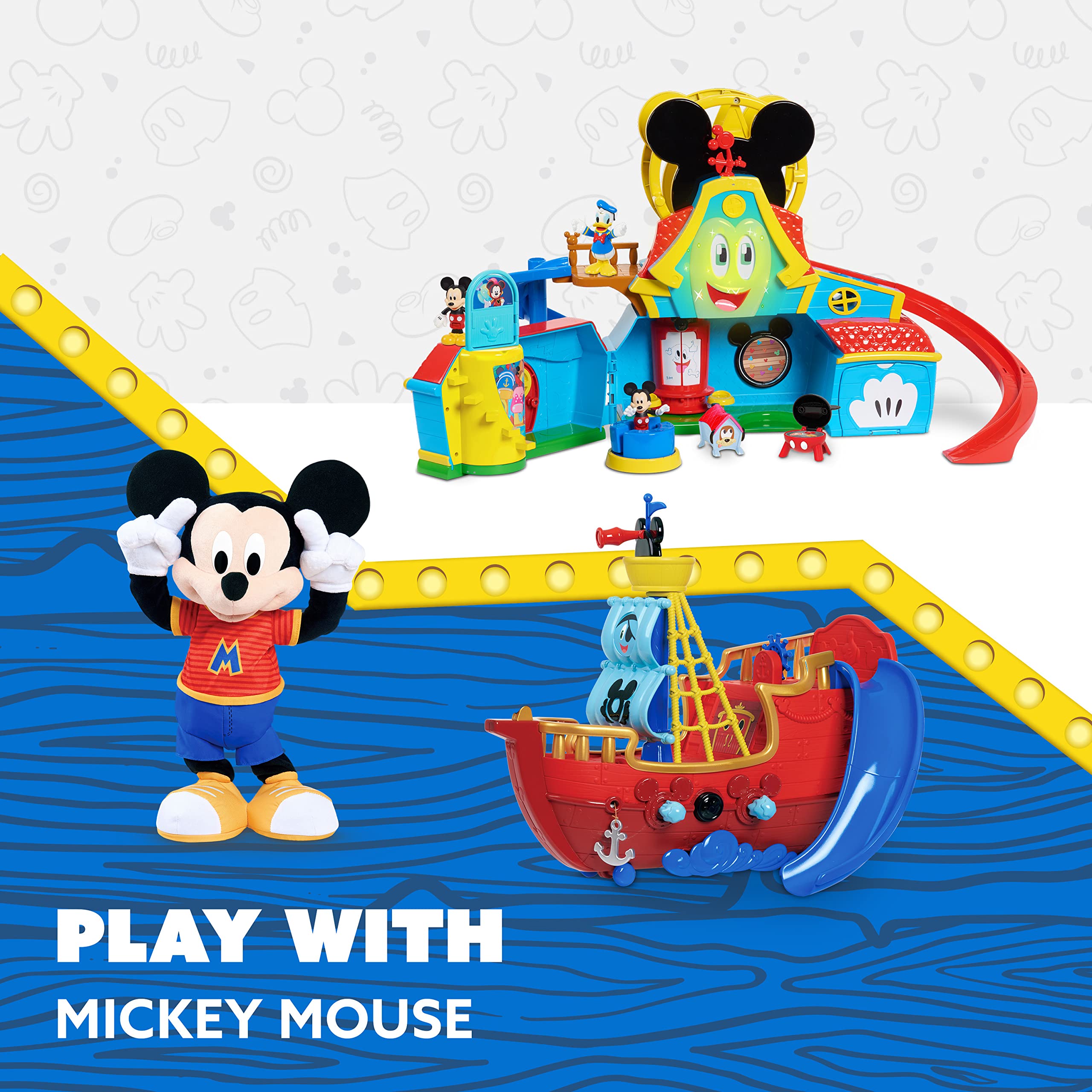 Foto 8 pulgar | Barco Pirata De Juguete Disney Junior Mickey Mouse Funhouse Con Figuras - Venta Internacional.