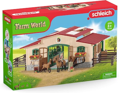 Foto 7 | Establo Y Establo Para Caballos Playset Schleich Con 2 Ponis De Más De 3 Años - Venta Internacional.
