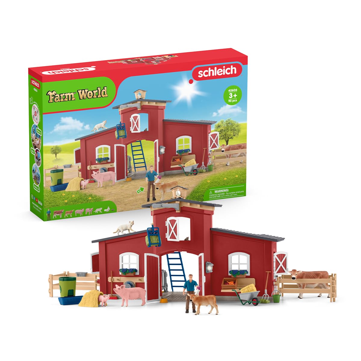 Set De Juego Animal Farm Schleich Farm World, 92 Piezas, Para Niños A Partir De 3 Años - Venta Internacional.