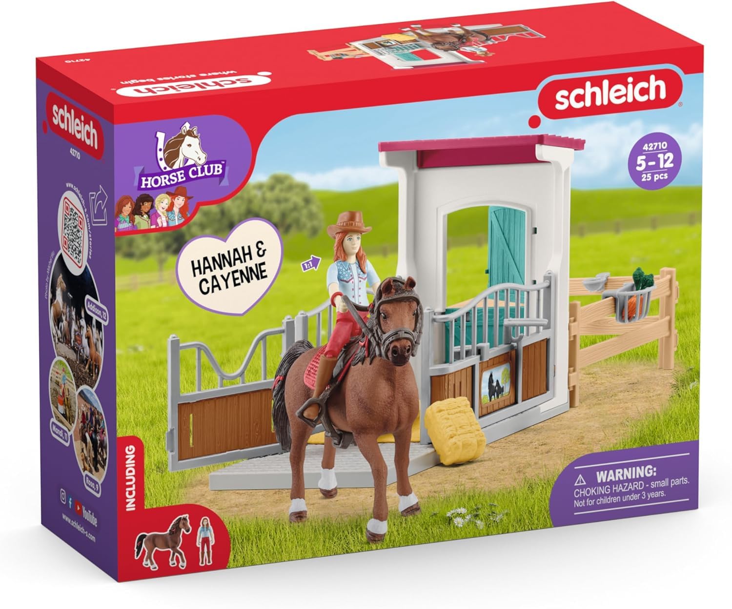 Foto 8 pulgar | Playset Schleich Horse Box Con Hannah & Cayenne Horse Club - Venta Internacional.