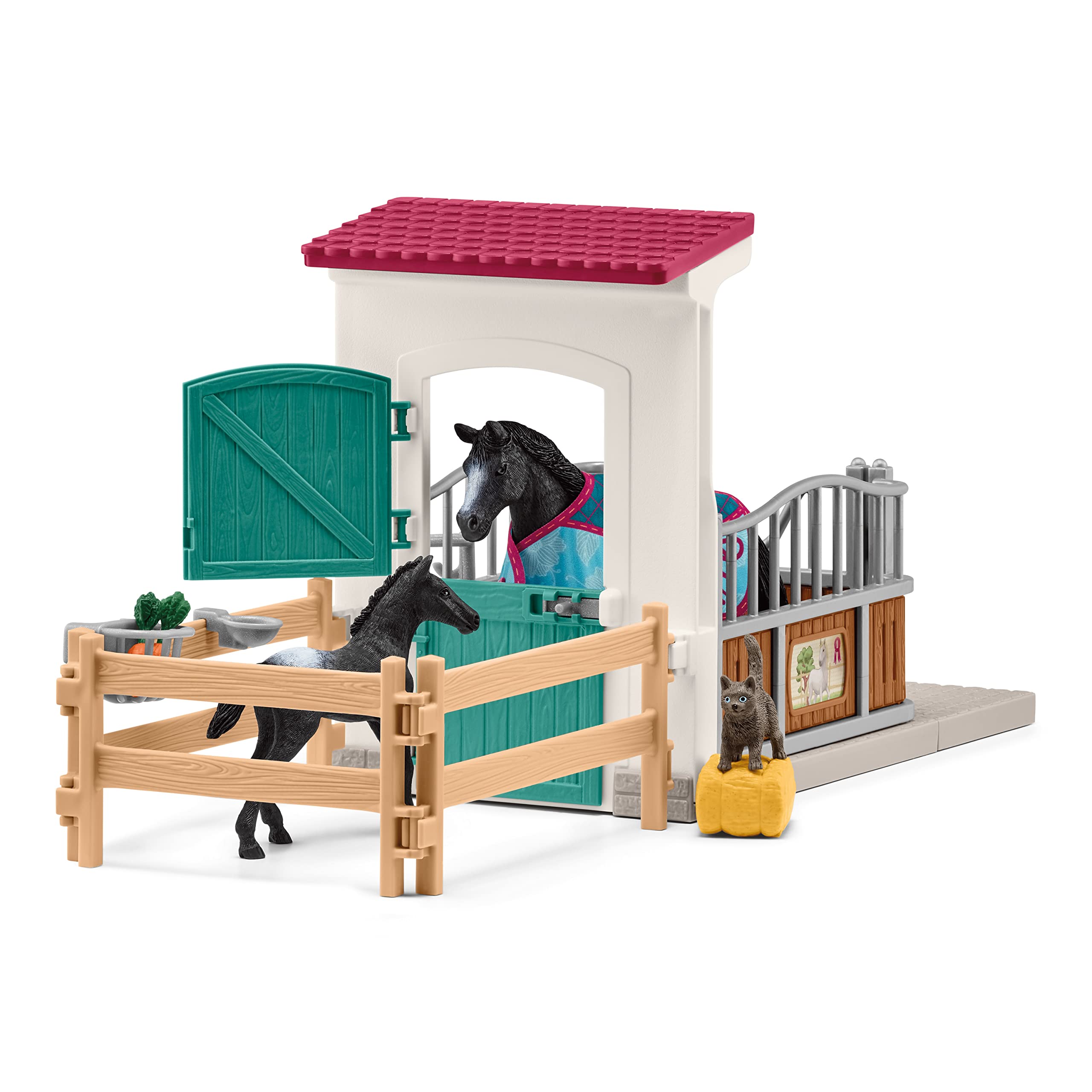 Foto 7 pulgar | Playset Schleich Horse Club Stall, 34 Piezas, Con Yegua Y Potro - Venta Internacional.