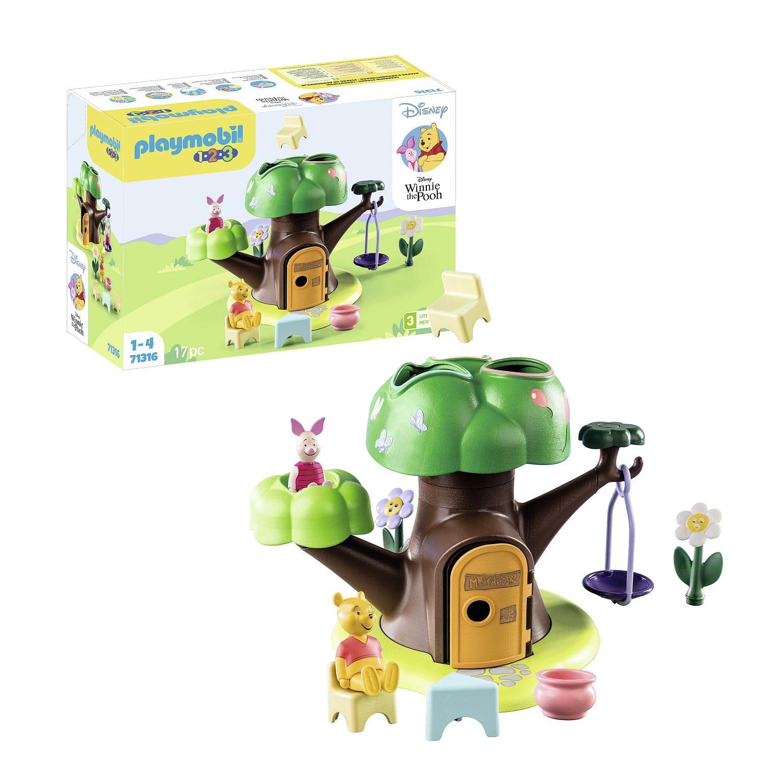 Foto 2 pulgar | Toy Playmobil 1.2.3 Y Disney Winnie's & Piglet's Tree House - Venta Internacional.