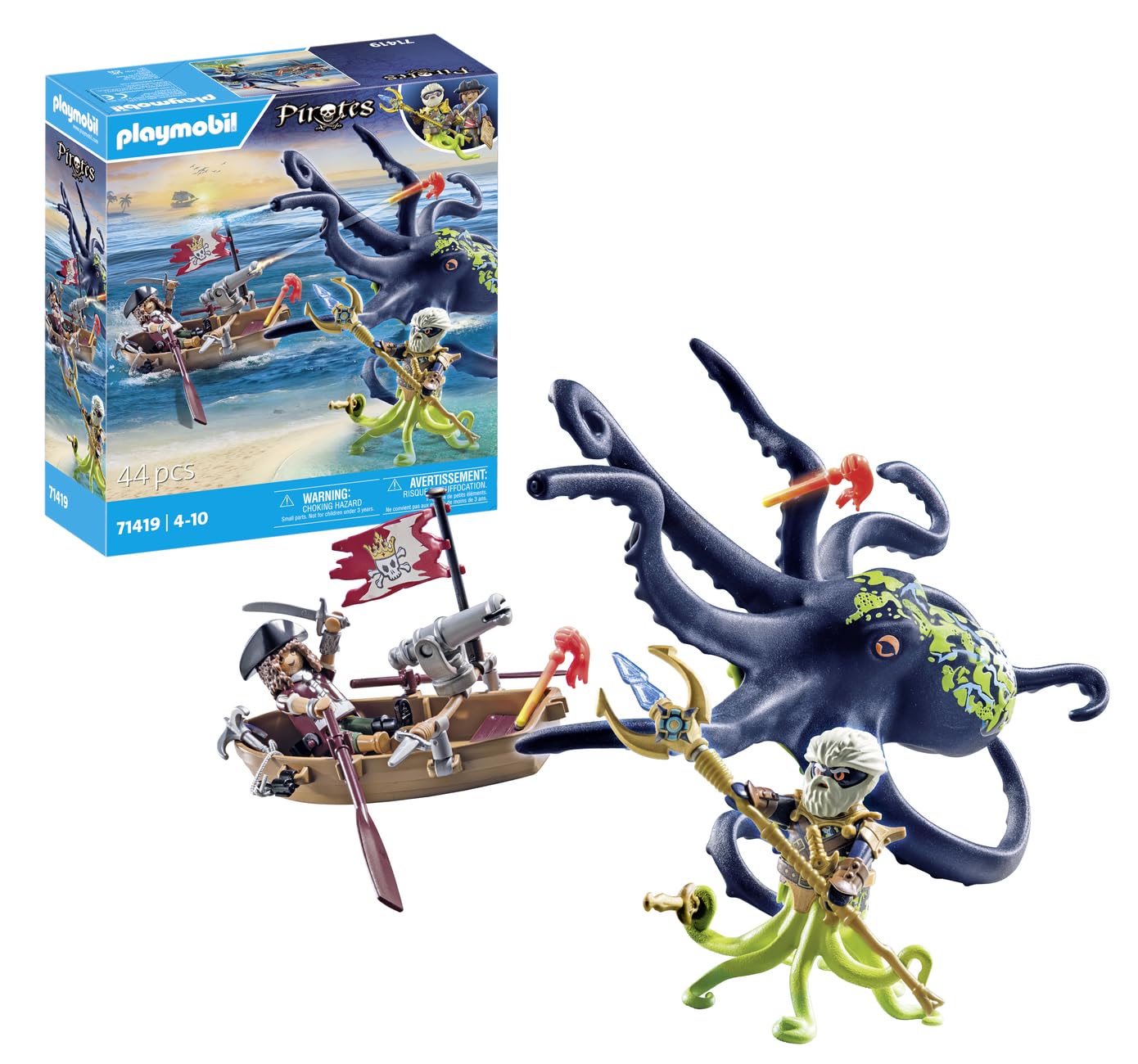 Foto 2 pulgar | Juguete Playmobil Pirates Battle Con Pulpo Gigante 71419 Para Mayores De 4 Años - Venta Internacional.