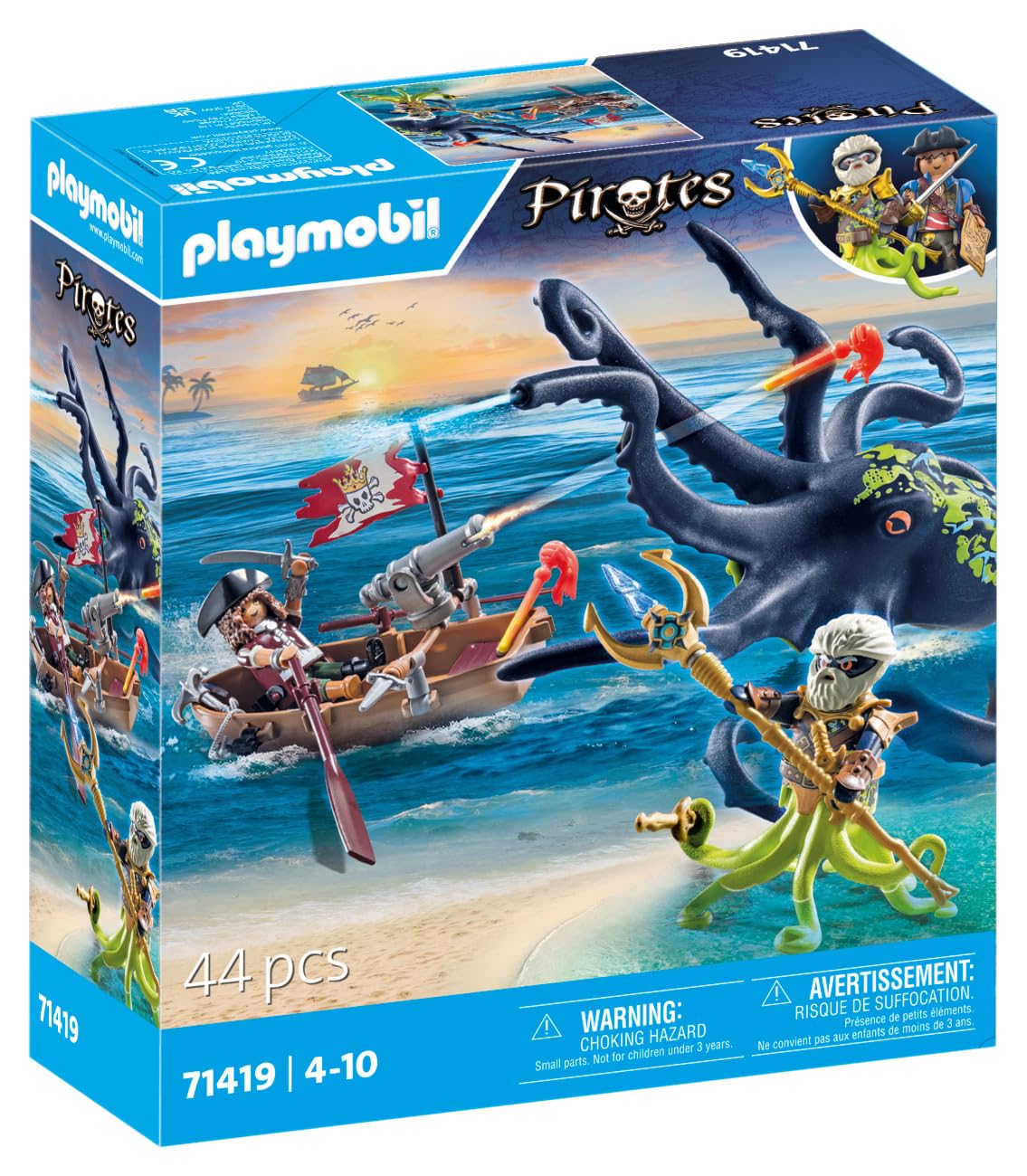Foto 3 pulgar | Juguete Playmobil Pirates Battle Con Pulpo Gigante 71419 Para Mayores De 4 Años - Venta Internacional.