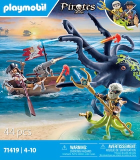 Foto 4 | Juguete Playmobil Pirates Battle Con Pulpo Gigante 71419 Para Mayores De 4 Años - Venta Internacional.