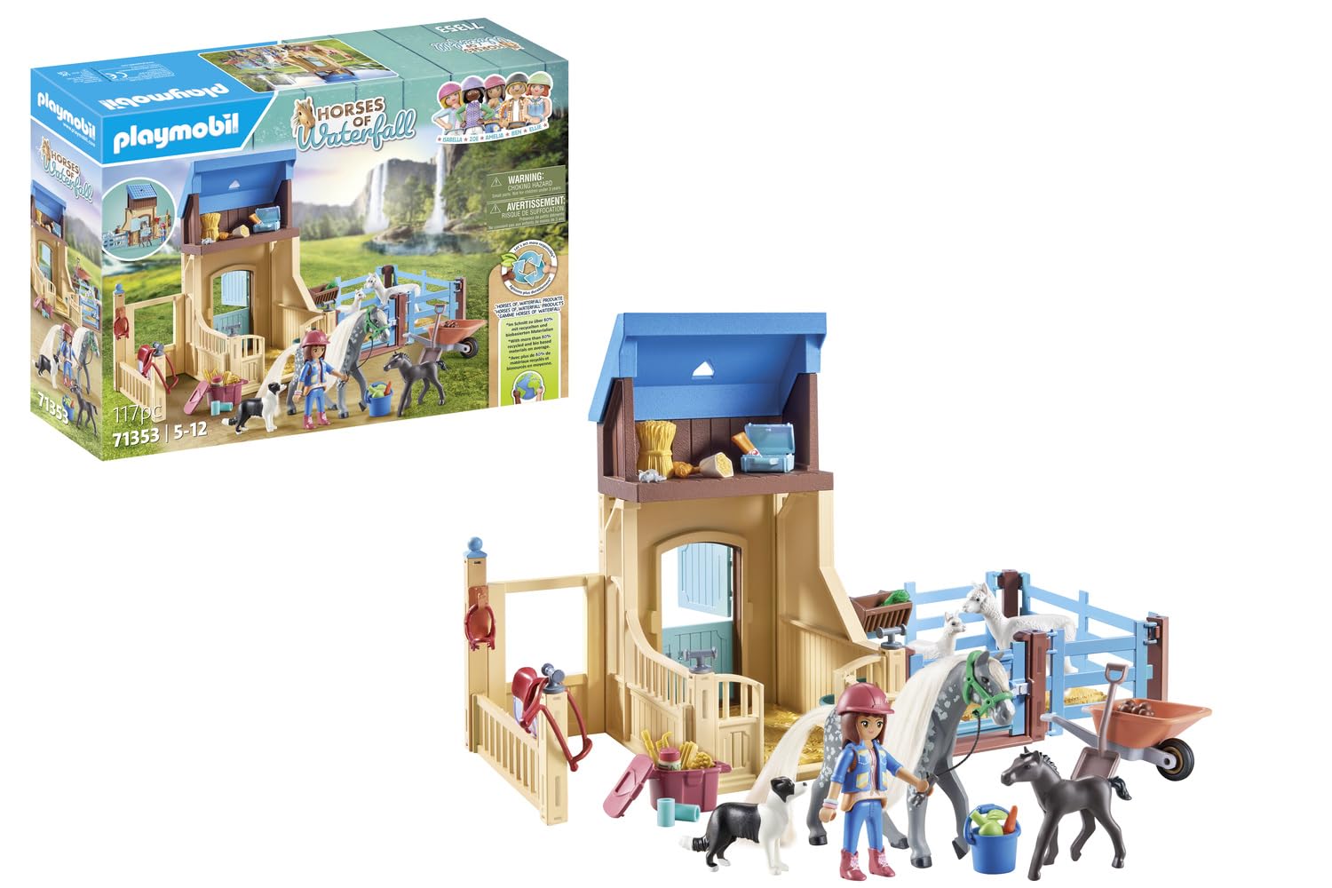 Puesto De Caballos De Juguete Playmobil Horses Of Waterfall Con Amelia - Venta Internacional.
