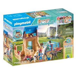 Foto 2 | Puesto De Caballos De Juguete Playmobil Horses Of Waterfall Con Amelia - Venta Internacional.