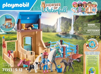 Foto 4 | Puesto De Caballos De Juguete Playmobil Horses Of Waterfall Con Amelia - Venta Internacional.