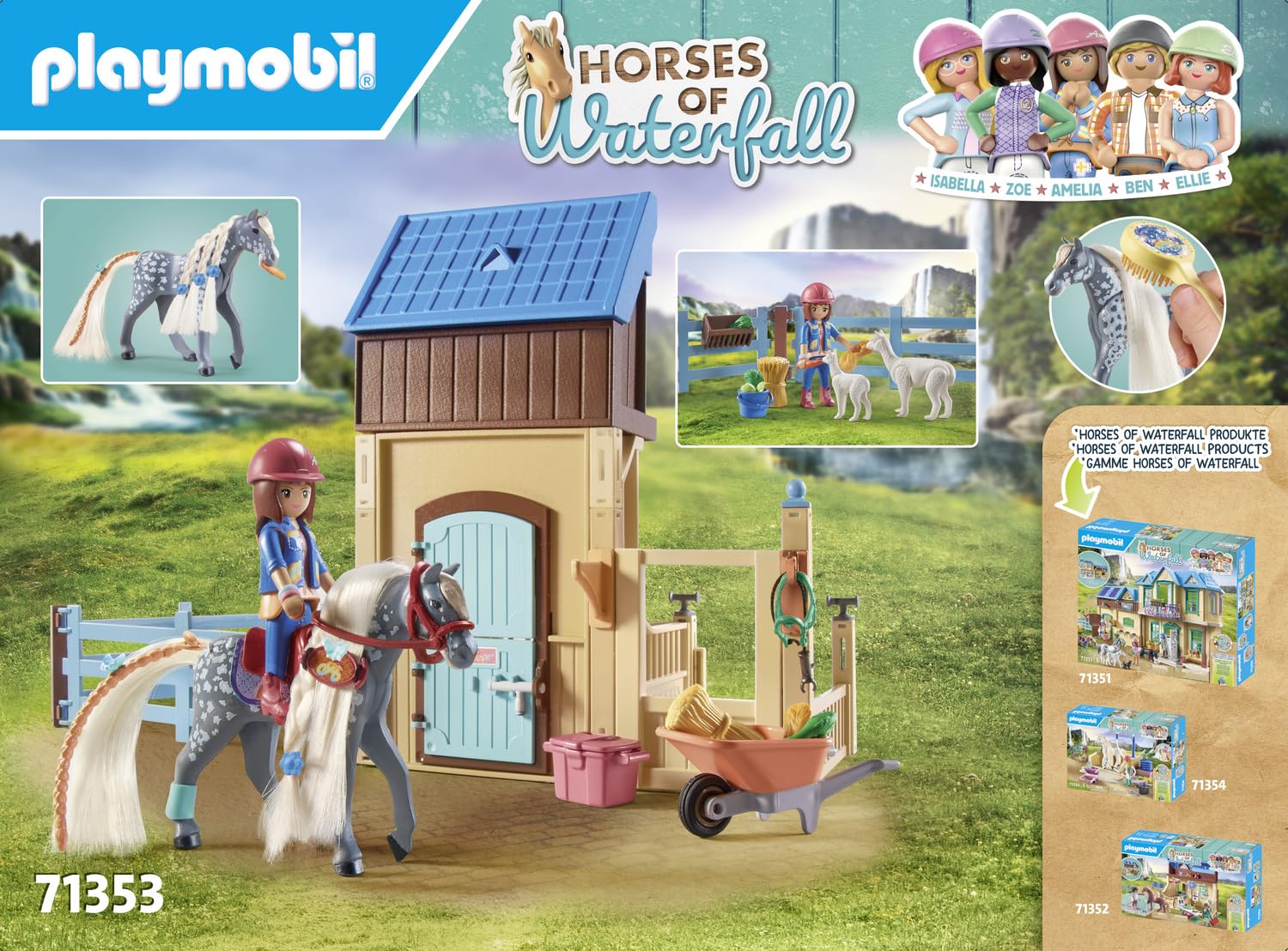 Foto 6 pulgar | Puesto De Caballos De Juguete Playmobil Horses Of Waterfall Con Amelia - Venta Internacional.