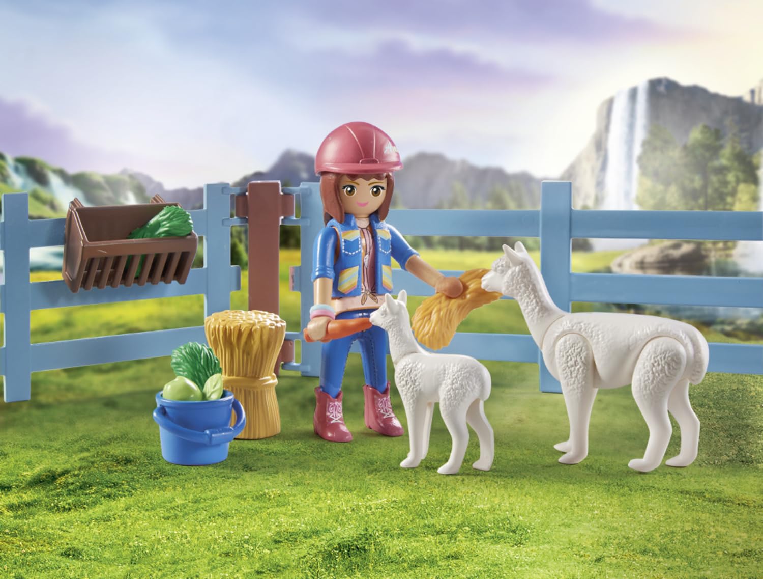 Foto 7 pulgar | Puesto De Caballos De Juguete Playmobil Horses Of Waterfall Con Amelia - Venta Internacional.