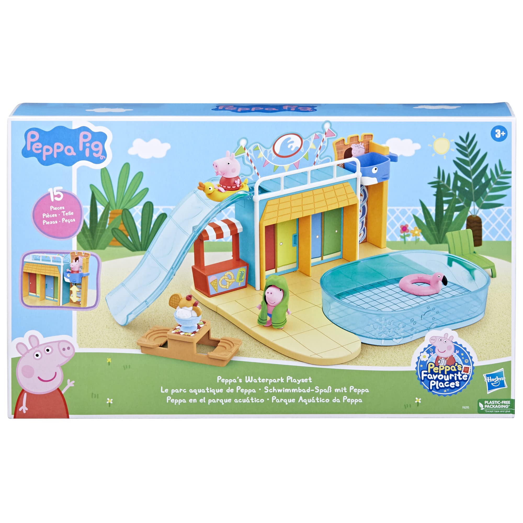 Foto 3 pulgar | Playset Peppa Pig Peppa's Waterpark Con 2 Figuras De Más De 3 Años - Venta Internacional.