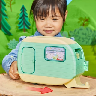Foto 3 | Playset Peppa Pig Caravan Con 3 Figuras Y 6 Accesorios Para Más De 3 Años - Venta Internacional.