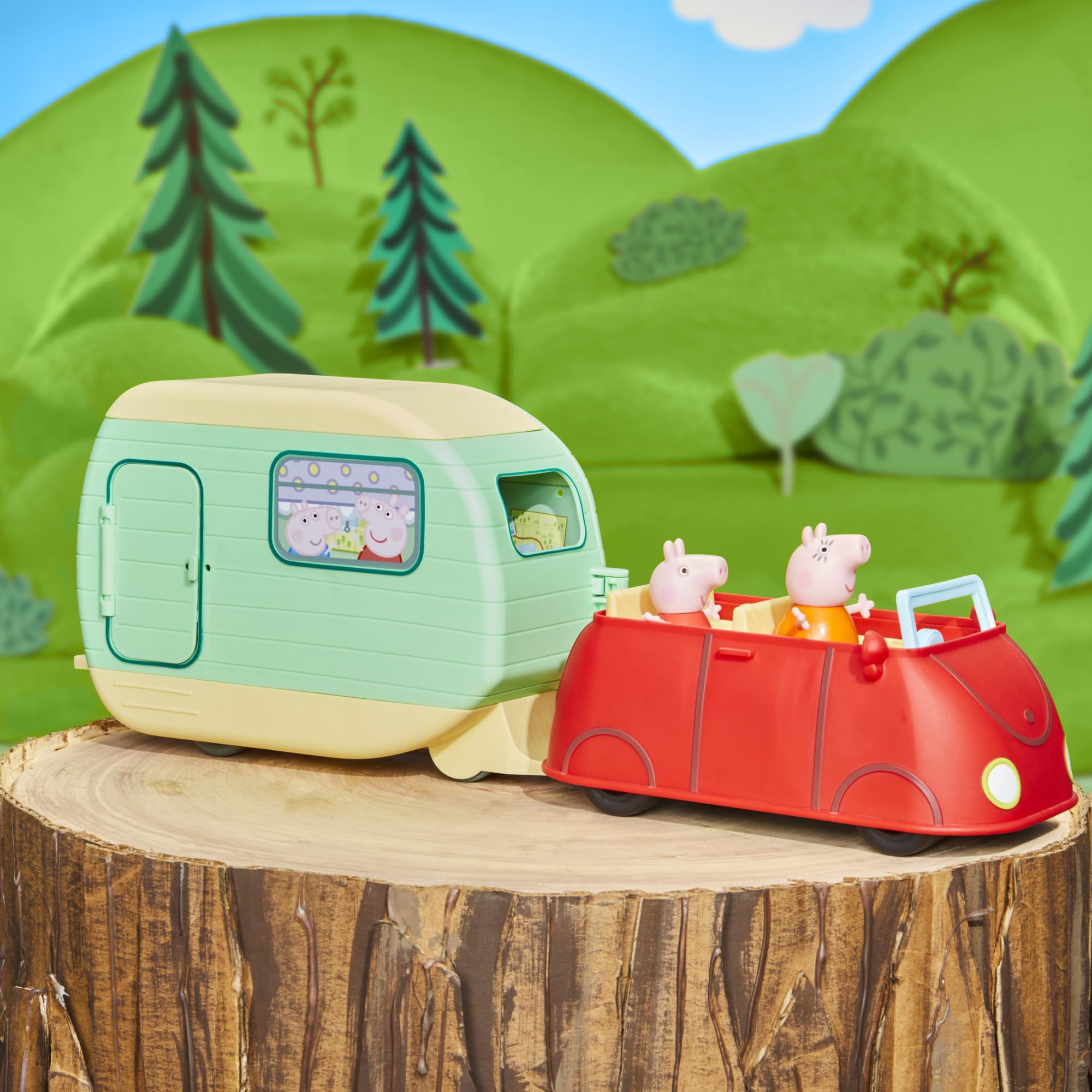 Foto 7 pulgar | Playset Peppa Pig Caravan Con 3 Figuras Y 6 Accesorios Para Más De 3 Años - Venta Internacional.