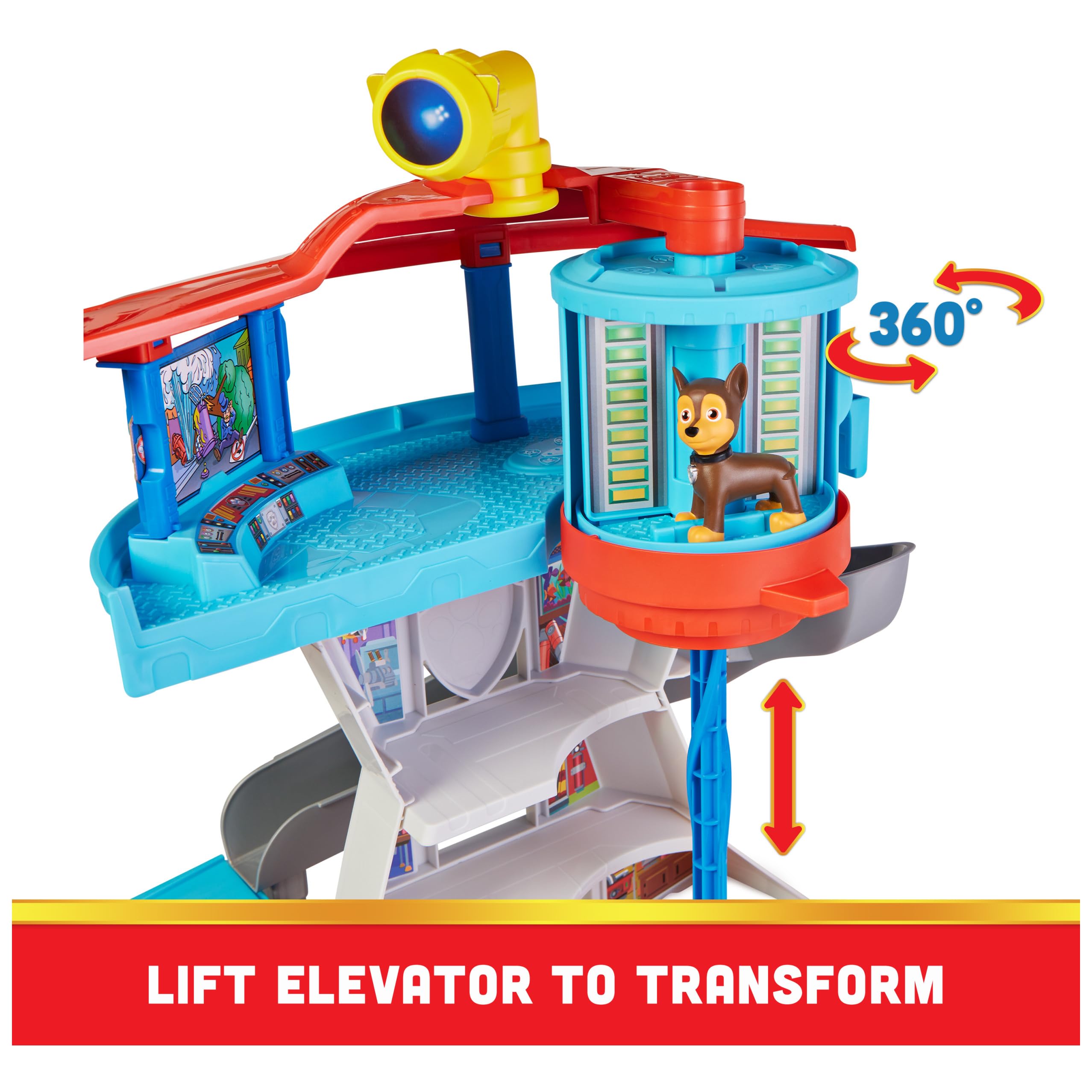 Foto 5 pulgar | Playset Paw Patrol Lookout Tower Con Lanzador De Coches De Juguete Y 2 Chase - Venta Internacional.