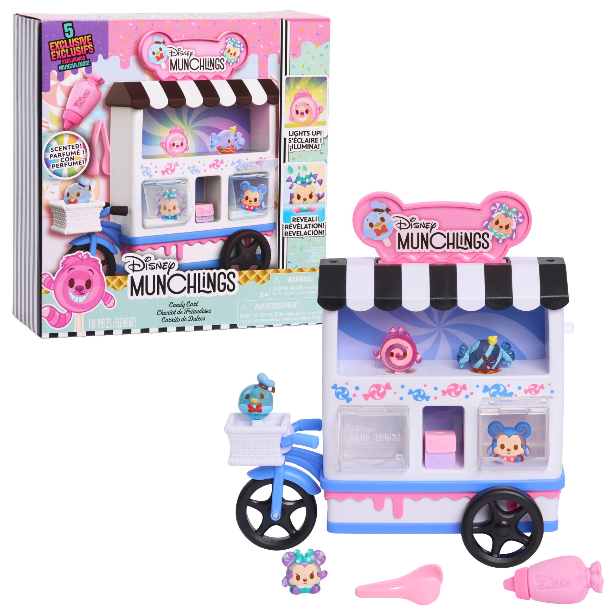 Carrito De Caramelos Toy Just Play Disney Munchlings Con 13 Figuras Para Más De 3 - Venta Internacional.