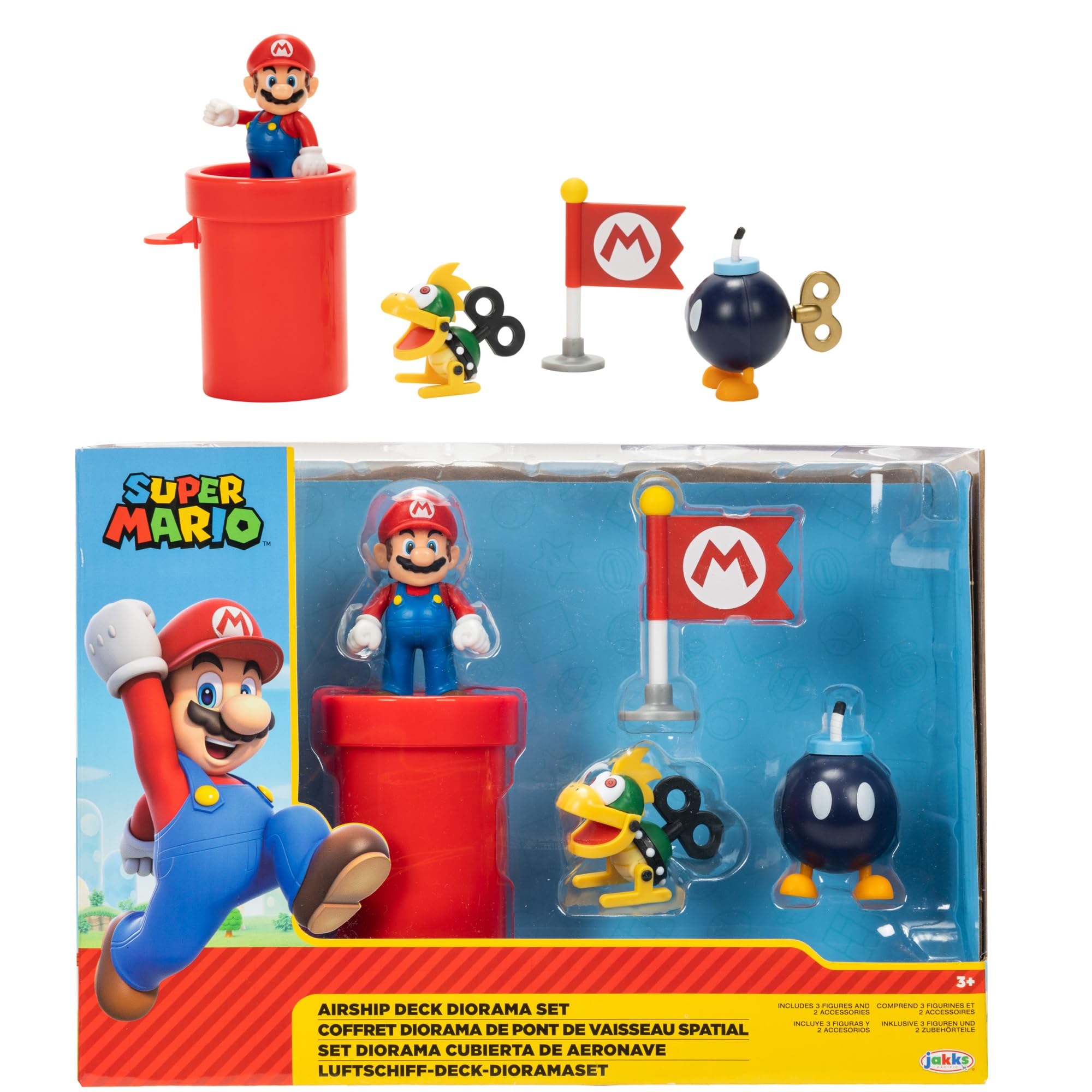 Foto 2 pulgar | Action Figures Playset Super Mario 2.5 Bowser's Airship Deck - Venta Internacional.