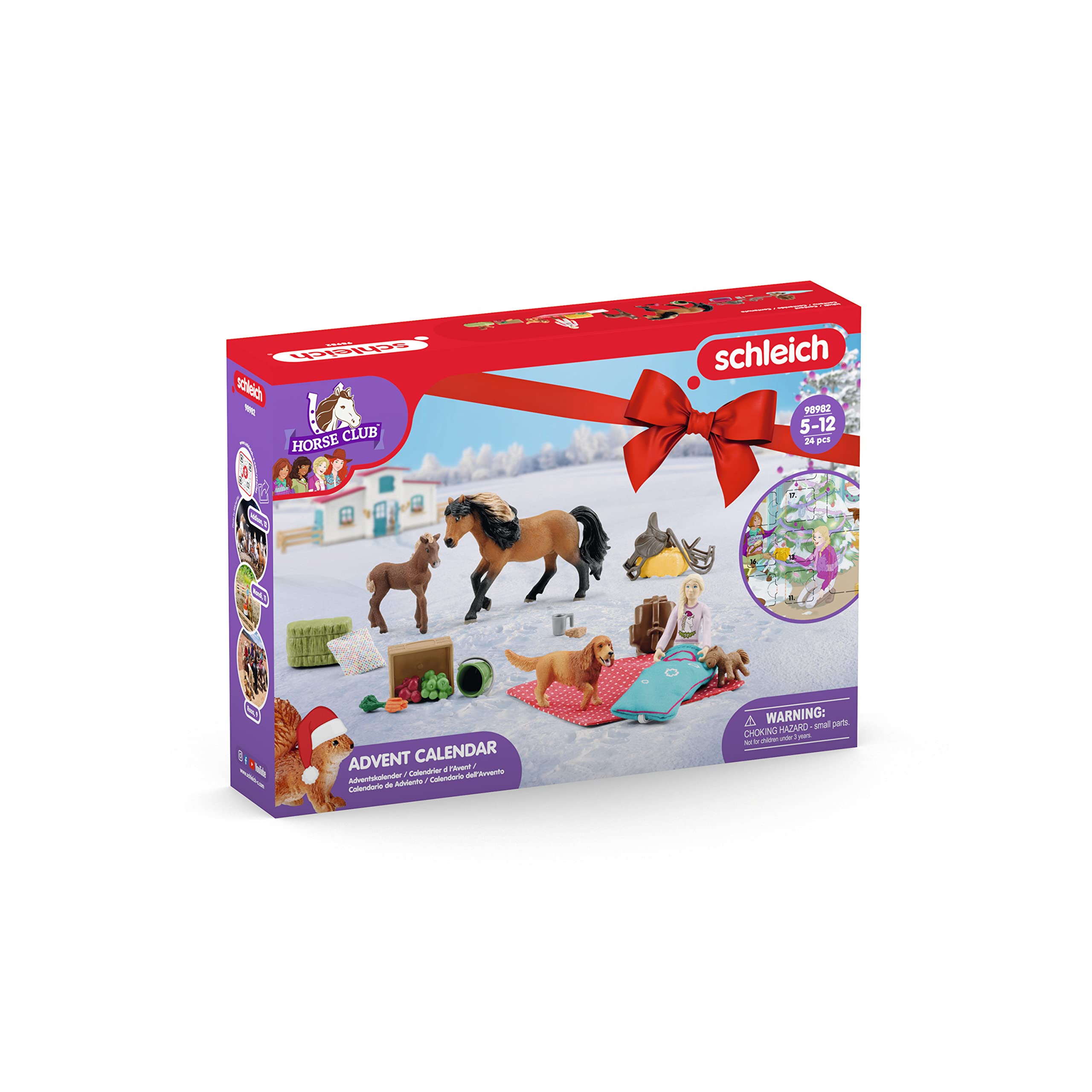 Foto 6 pulgar | Calendario De Adviento Schleich Horse Club 2023 Con 24 Juguetes Para Mayores De 5 Años - Venta Internacional.