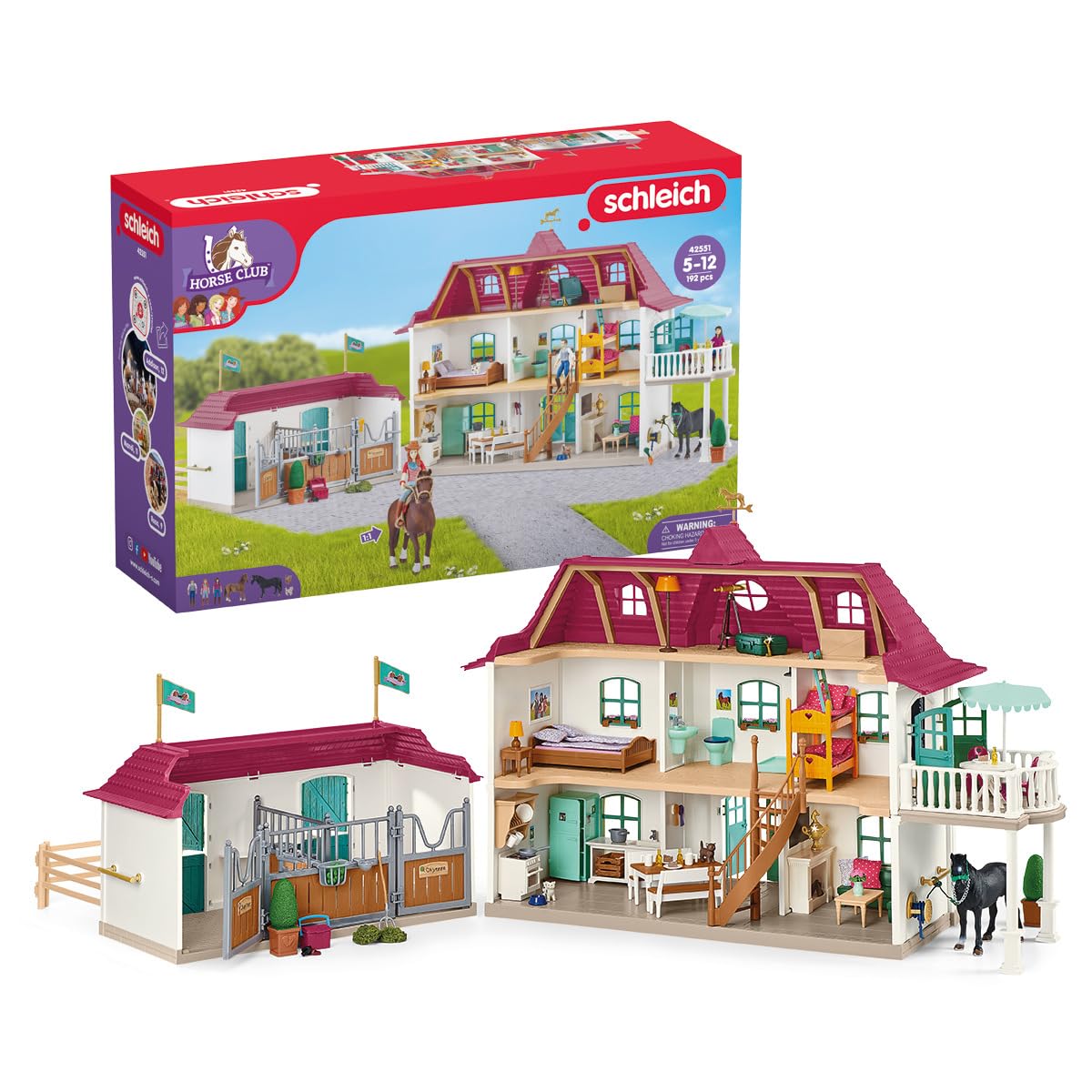 Foto 2 pulgar | Set De Juego Schleich Horse Club Lakeside Country House Con Establo - Venta Internacional.