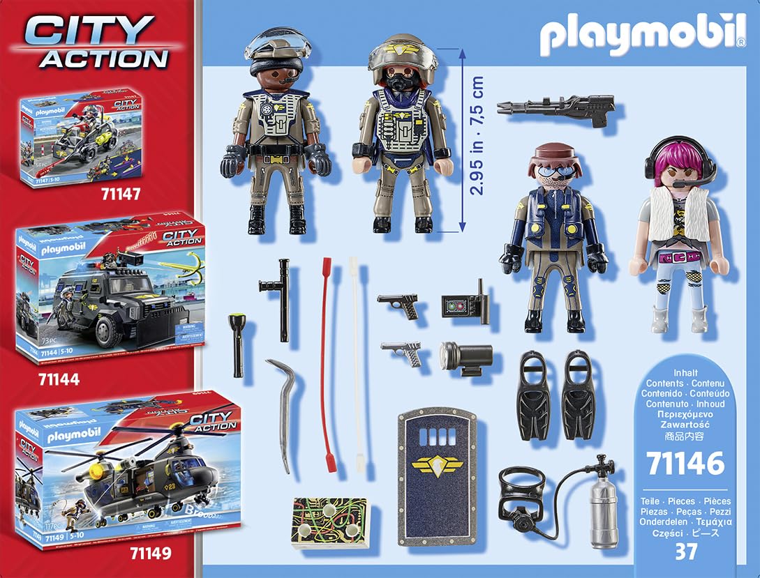 Foto 3 pulgar | Set De Figuras Playmobil Tactical Police Swat Team Con Acceso. - Venta Internacional.