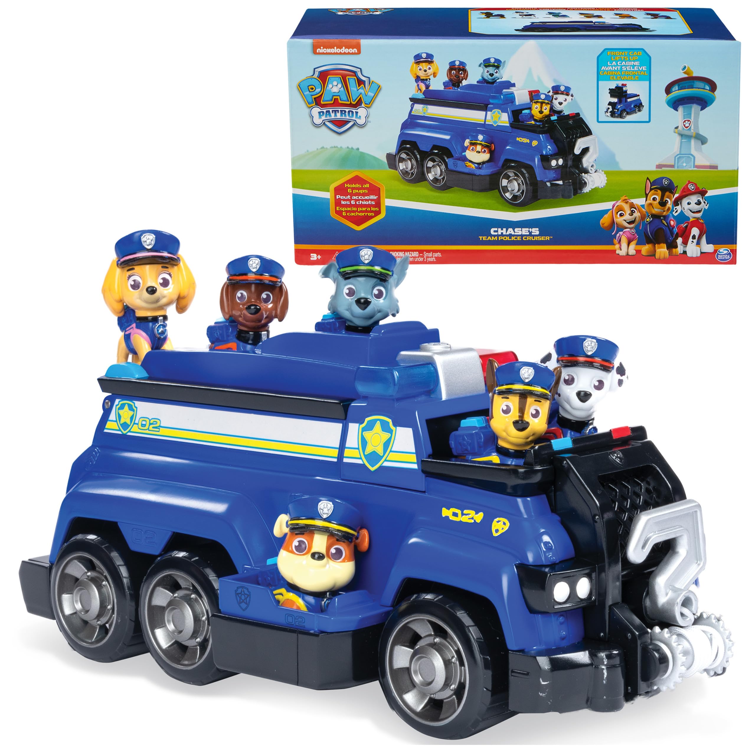 Foto 2 pulgar | Vehículo De Juguete Paw Patrol Team Cruiser Con 6 Figuras De Acción De Más De 3 Años - Venta Internacional.