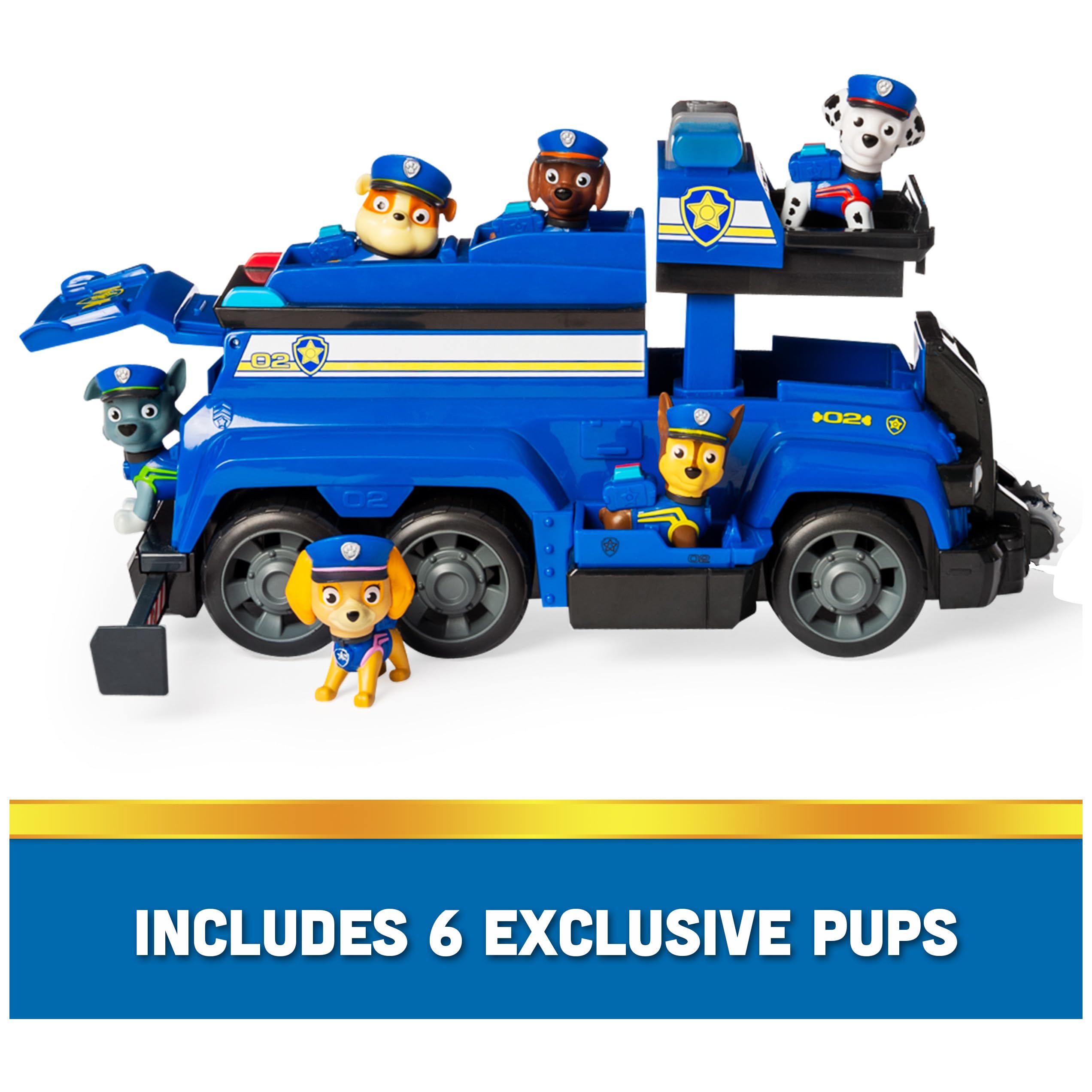 Foto 6 pulgar | Vehículo De Juguete Paw Patrol Team Cruiser Con 6 Figuras De Acción De Más De 3 Años - Venta Internacional.