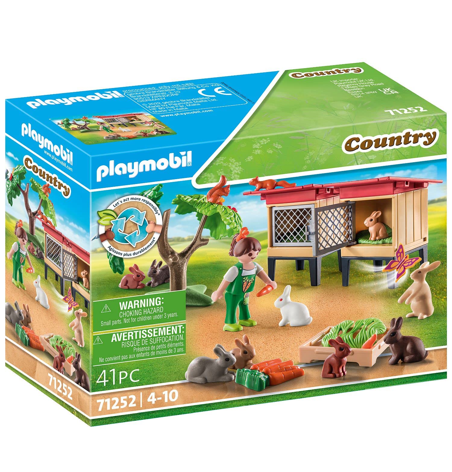 Foto 3 pulgar | Conejera De Juguete Playmobil Con 9 Conejos, 80% De Material Reciclado - Venta Internacional.