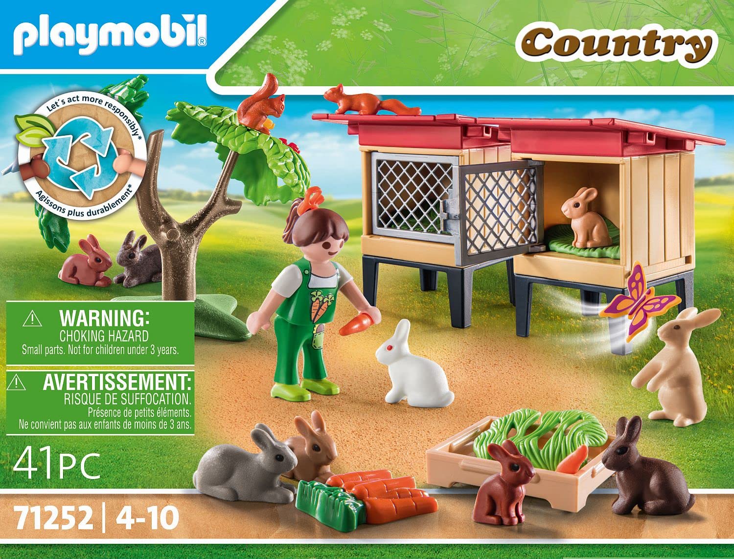 Foto 5 pulgar | Conejera De Juguete Playmobil Con 9 Conejos, 80% De Material Reciclado - Venta Internacional.