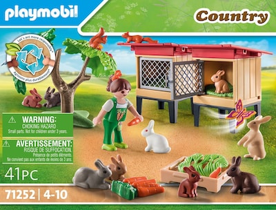 Foto 4 | Conejera De Juguete Playmobil Con 9 Conejos, 80% De Material Reciclado - Venta Internacional.