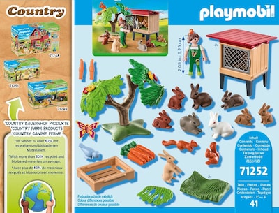 Foto 5 | Conejera De Juguete Playmobil Con 9 Conejos, 80% De Material Reciclado - Venta Internacional.