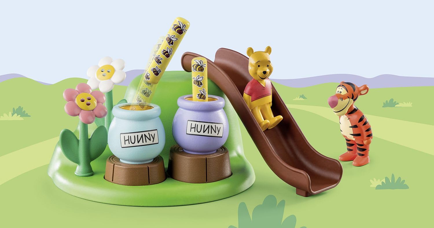 Foto 4 pulgar | Toy Playset Playmobil 1.2.3 Y Disney Winnie's & Tigger's Bee Garden - Venta Internacional.