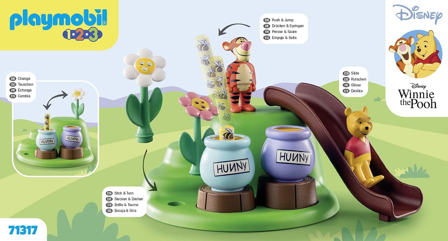 Foto 5 pulgar | Toy Playset Playmobil 1.2.3 Y Disney Winnie's & Tigger's Bee Garden - Venta Internacional.