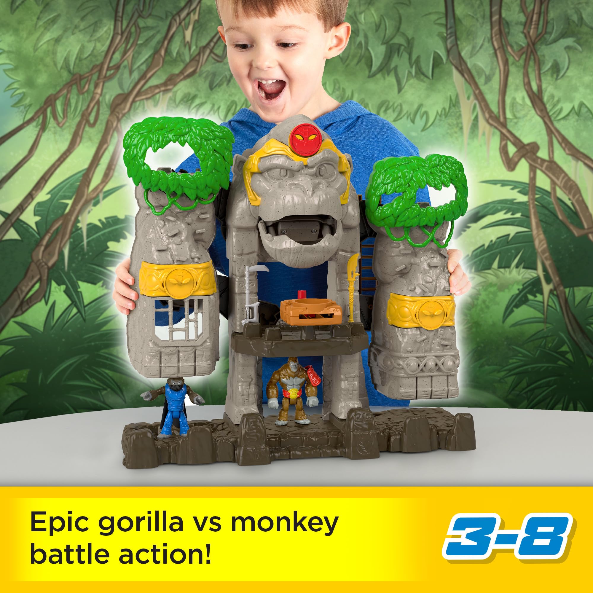 Foto 4 pulgar | Playset Fisher-price Imaginext Gorilla Fortress Durante Más De 3 Años - Venta Internacional.