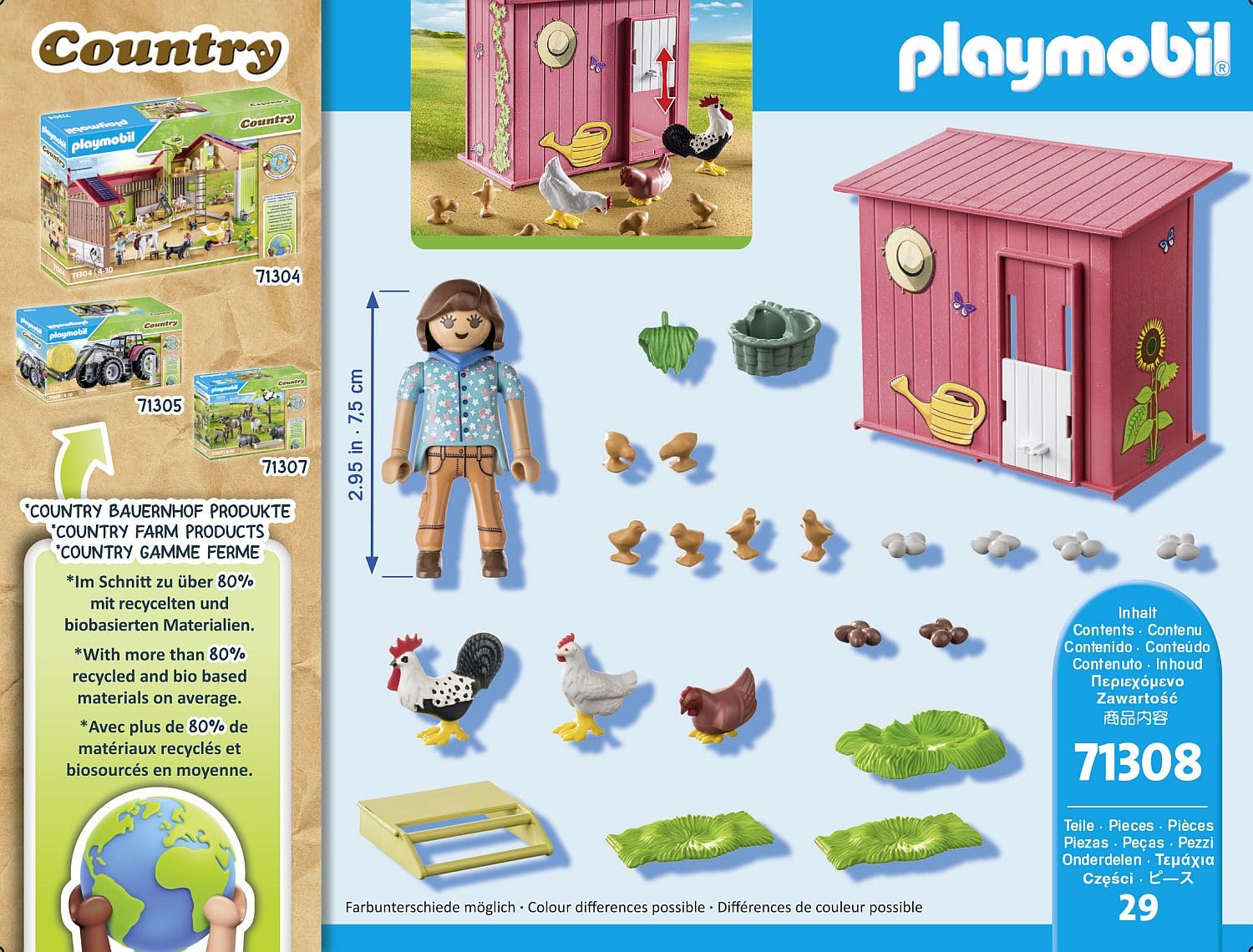 Foto 3 pulgar | Gallinero Toy Playmobil Con 3 Nidos Y Cesta Para Huevos Frescos - Venta Internacional.