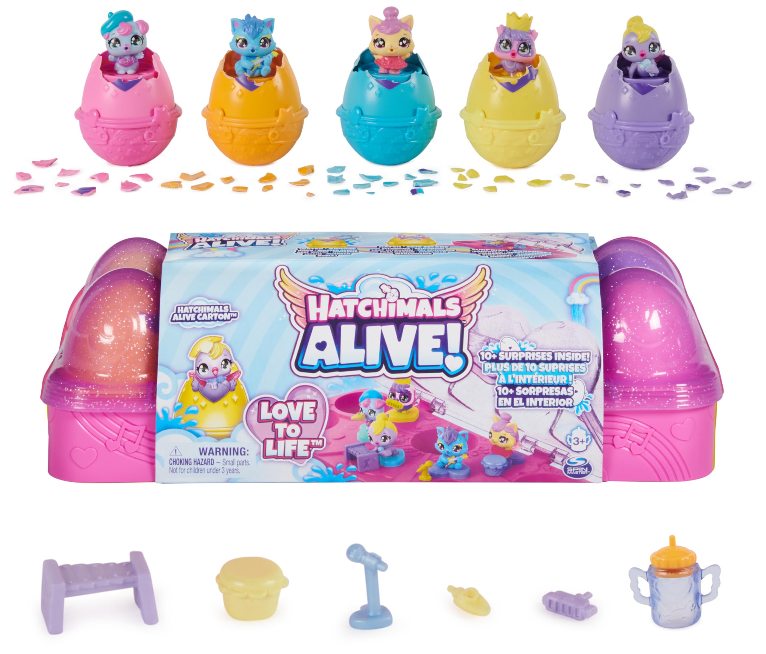 Foto 2 pulgar | Cartón De Huevos Toy Hatchimals Alive Con 5 Minifiguras Para Mayores De 3 Años - Venta Internacional.