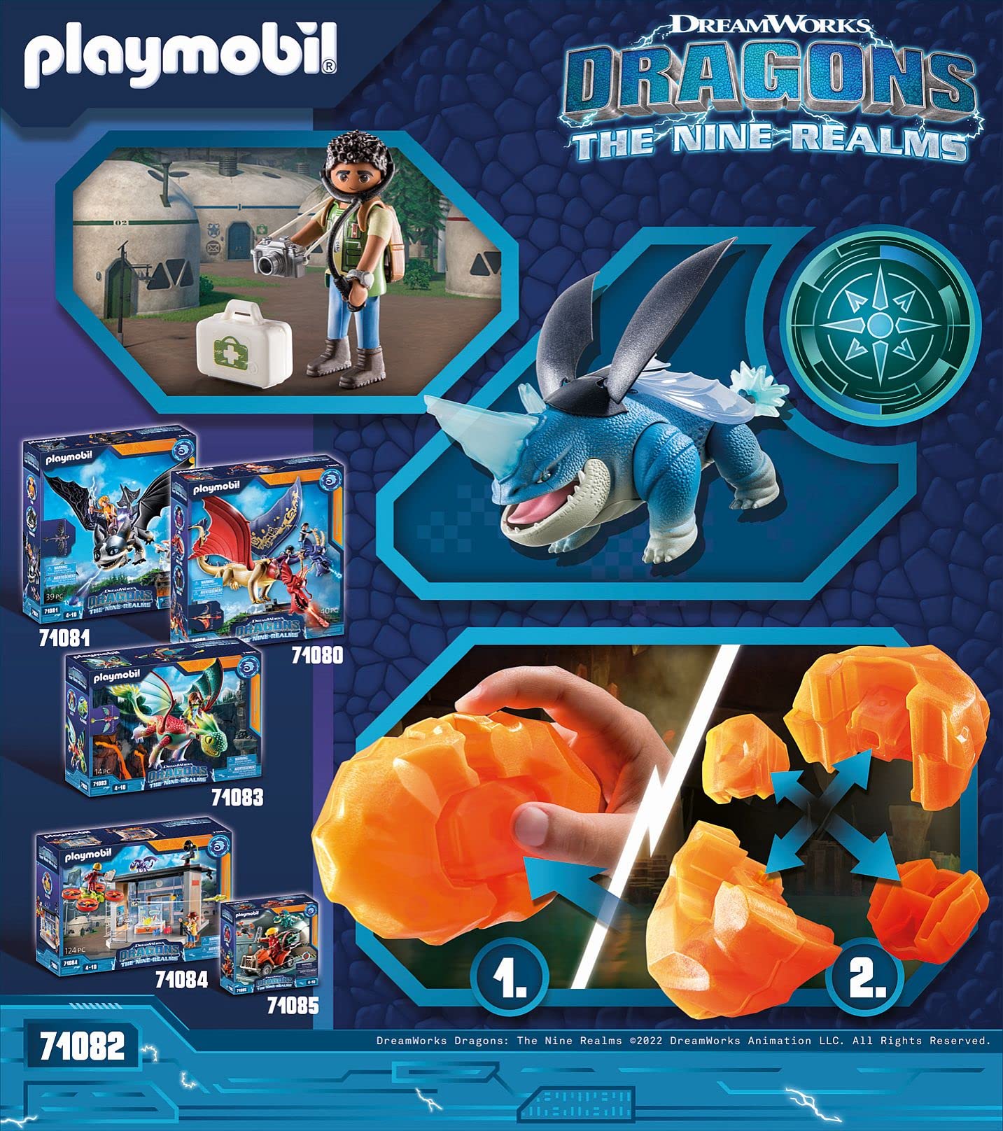 Foto 4 pulgar | Playmobil Dragons Nine Realms Plowhorn Y D'angelo - Venta Internacional.