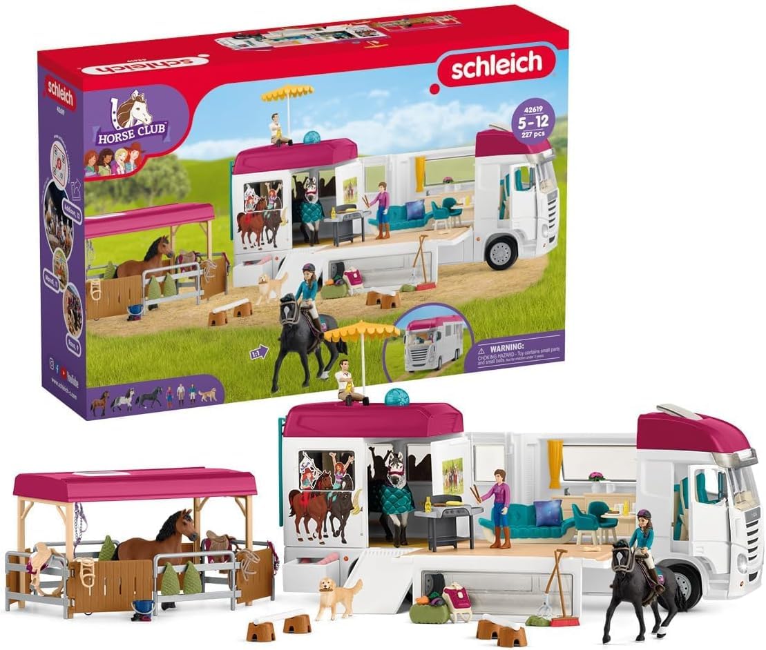 Foto 1 | Transportador De Caballos Playset Schleich Horse Club Con Remolque Para Caballos - Venta Internacional.