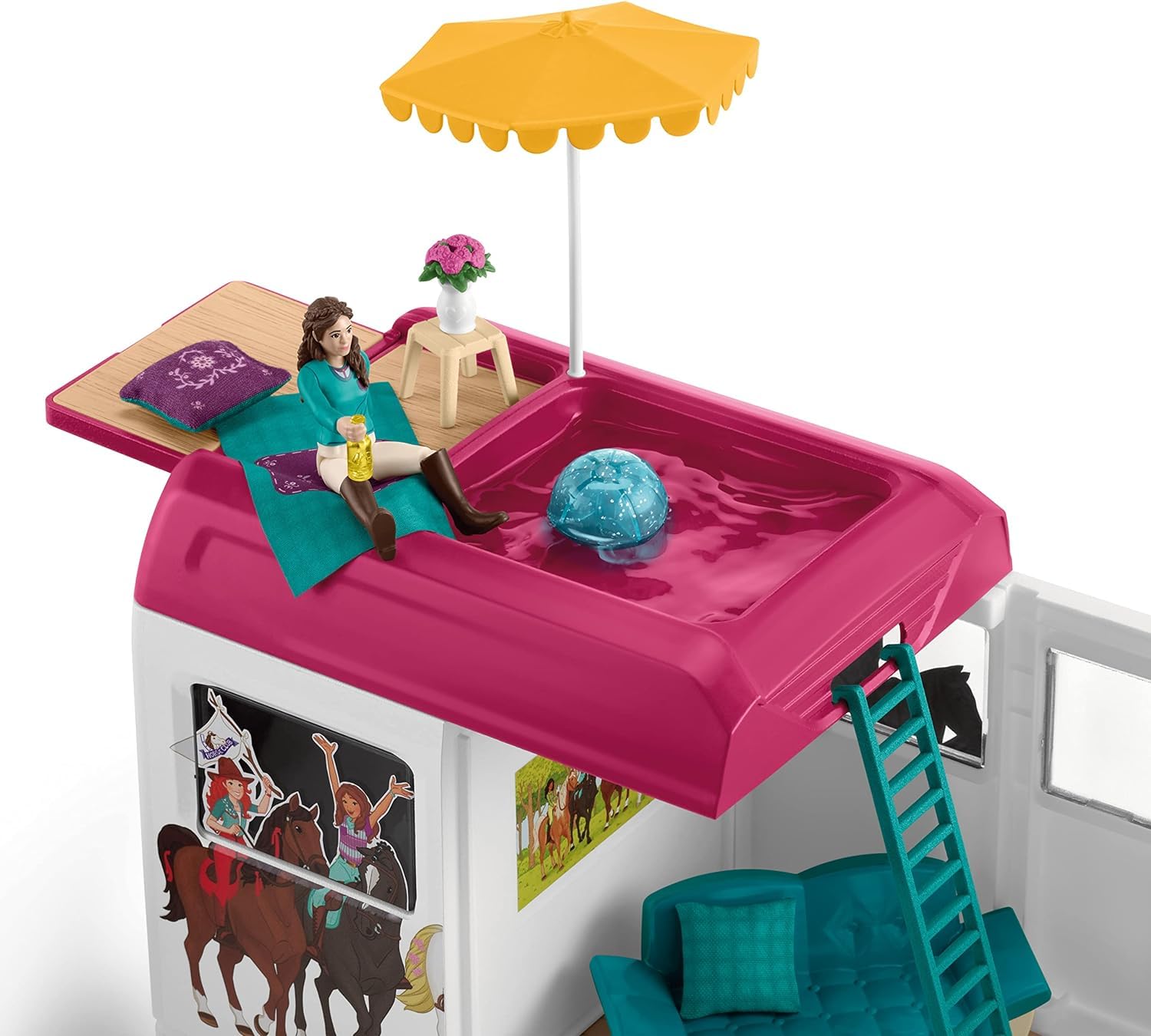 Foto 2 | Transportador De Caballos Playset Schleich Horse Club Con Remolque Para Caballos - Venta Internacional.